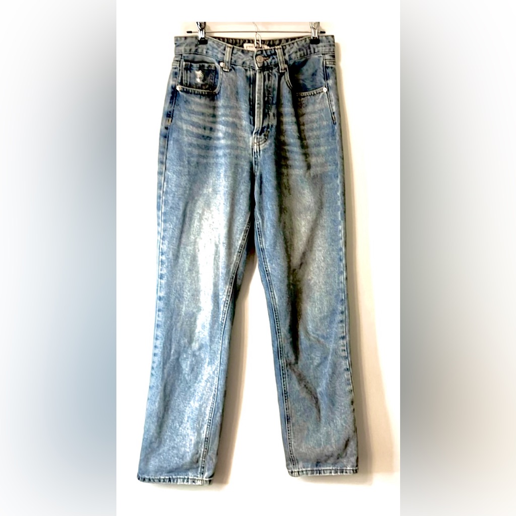 Great Smoky Size 5 Button Fly Denim Wide Leg High Rise Jeans Ankle 2000 Y2k Chic